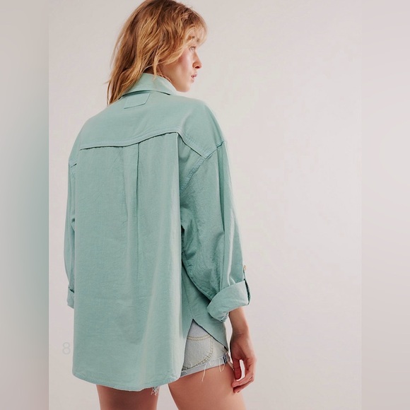 NEW Free People We The Free Made For Sun Linen Shirt - Picture 9 of 10